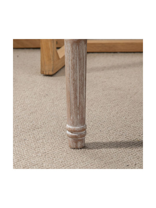 Wooden Beige Bench Stool 80x40x41cm