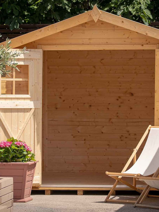 Wooden Garden Shed L2.46xW2.96xH2.38m