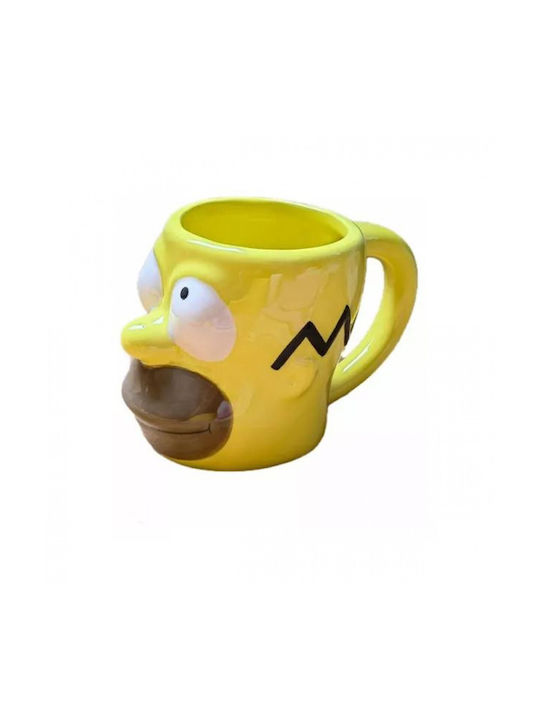 Simpsons 3D Κούπα Κεραμική Κίτρινη 300ml
