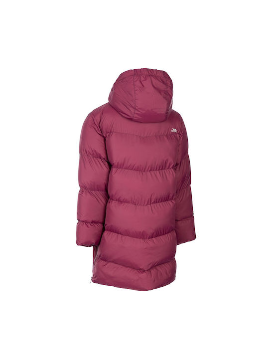 Trespass Girls Quilted Coat Purple with Ηood