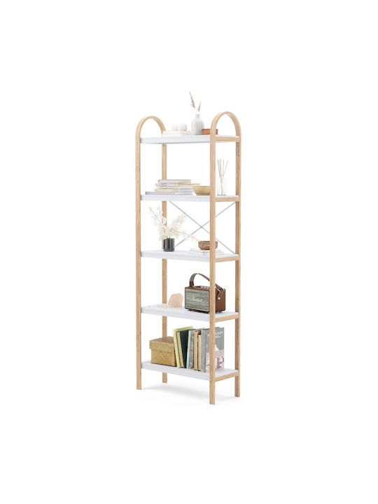 Bibliothek Bellwood Naturweiß 60.9x26x167.6cm