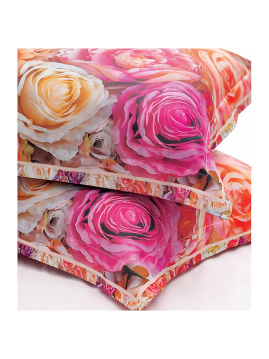 Makis Tselios Home Spring Σετ Σεντόνια King Size 280x290εκ. Πορτοκαλί (4τμχ)
