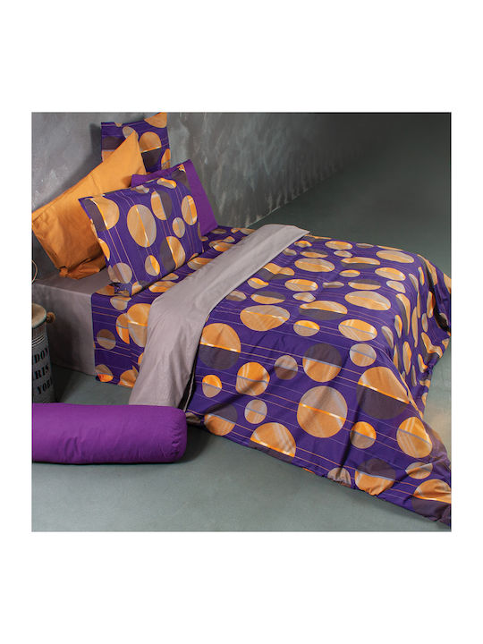 SB Home Сет Чаршафи 230x260см. Glitter Purple 4бр