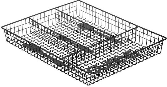 Homestyle Tăvi Pentru Tacâmuri De Sertar Cuisine Metalică 32x26x5cm Neagră