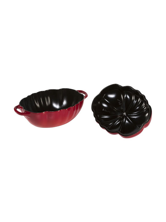 Staub Cocotte Tomato Special Edition Găstră Ovală Din Fontă 32.5x21cm 2.5lt