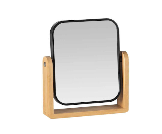 Andrea House Double Sided Tabletop Makeup Mirror Black