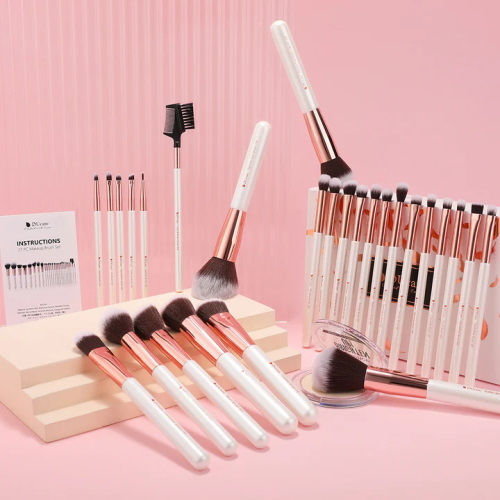 DUcare Set of Makeup Brushes with Synthetic Bristle White Angel DU-DF2758 27 Pieces