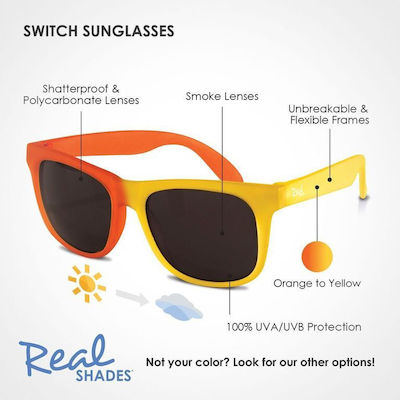 Real Shades Switch Kids 4-6 Years Kids Sunglasses Yellow/Orange 4SWIYLOR