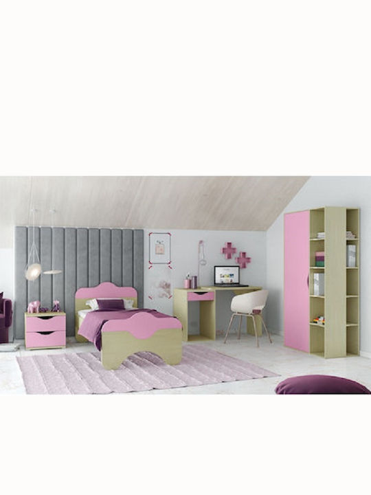 Puzzle Kids Bed Classic Semi Double Pink for Mattress 110x190cm