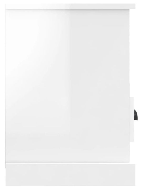 vidaXL TV Stand Glass White M80xP35xH50cm
