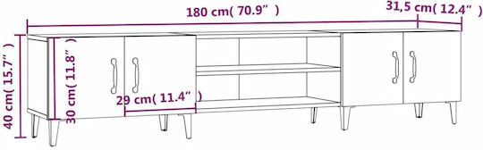 Suport TV Negru L180xW31.5xH40cm