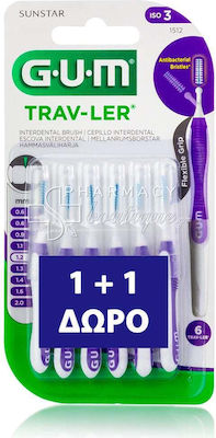 GUM Trav-ler 1512 Interdentalbürsten 1.2mm Lila 12Stück