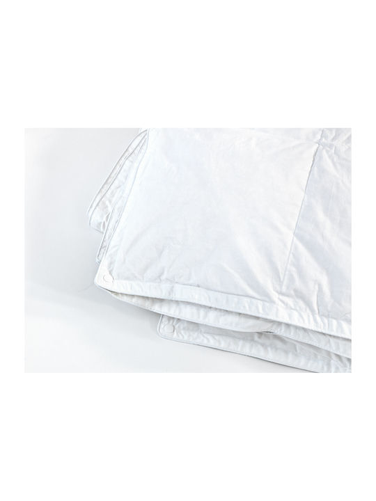 Palamaiki Bettdecke Übergröße mit Microfiber-Füllung 220x240cm Twin Stripe Duvet White Comfort