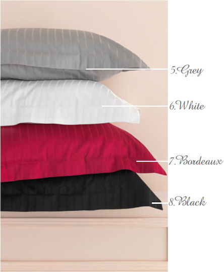 Palamaiki Sateen Riga Pillowcase Set Oxford Gray 52x75cm.