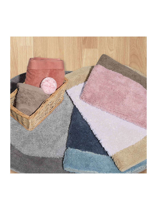 Das Home Bath Mat Cotton Oval 0669 420750800669 Pink 50x80cm