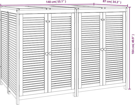 Wooden Garden Shed M1.4xW0.87xH1.04m