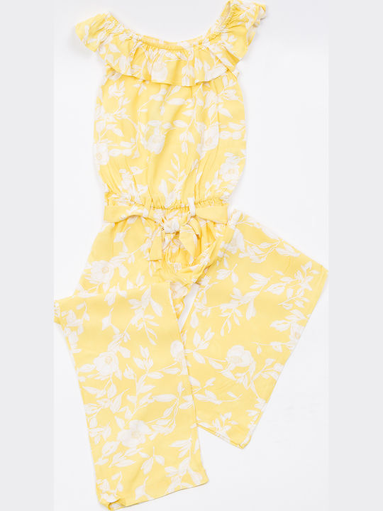 Combinezon din Material Textil pentru Copii Galbenă