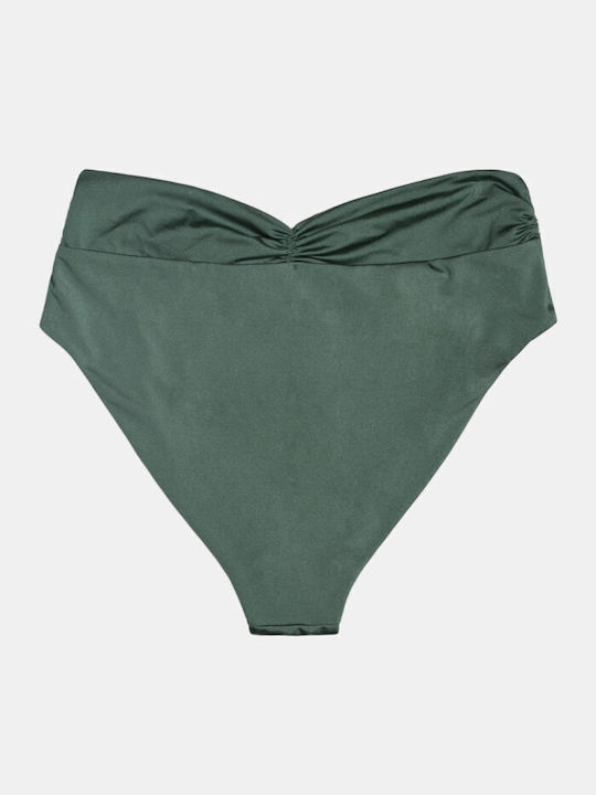 Rock Club Bikini Slip High Waist Green