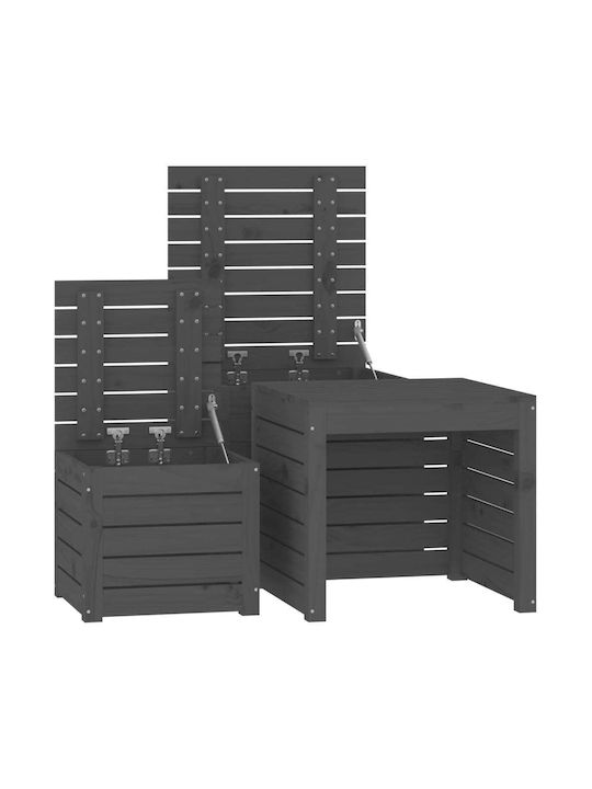 vidaXL Outdoor Storage Box Gray L50.5xW50.5xH46.5cm