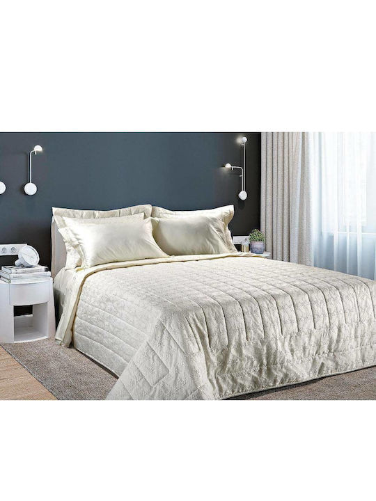 Beauty Home Lofiel Art 1932 Brautbettwäsche Set mit Steppdecke für die Braut Übergröße mit 2 Kissenbezügen 230x250cm