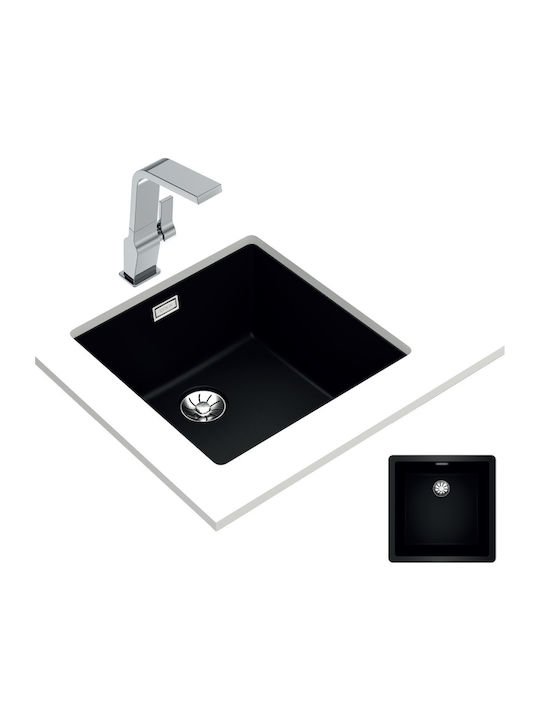 Teka Radea R10 40.40 M-TG 115230048 Drop-In Spüle aus Verbundgranulat B45.6xT45.6cm Carbon Black