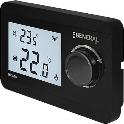 General Life ΗΤ 250S Black Digital Thermostat