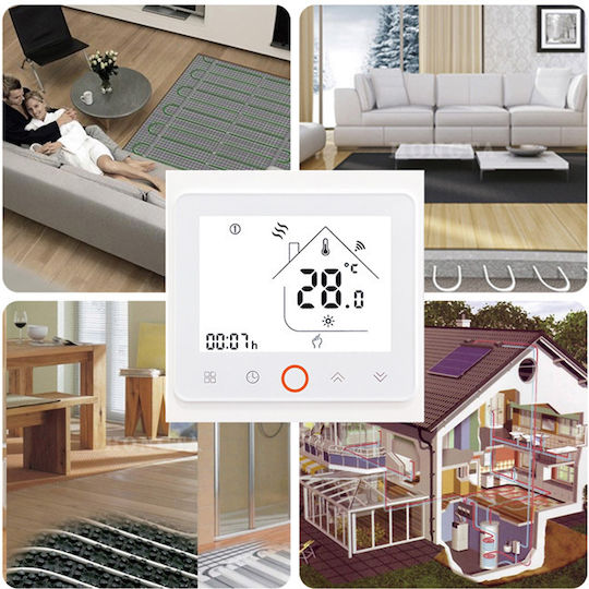 MOES BHT-002-GCLW Digital Thermostat Raum Intelligent mit Touchscreen und WLAN
