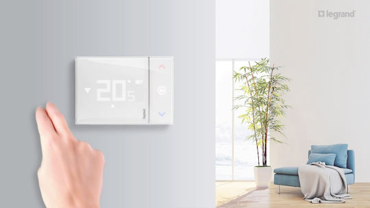 Legrand Smarther Ψηφιακός Θερμοστάτης Χώρου Smart με Οθόνη Αφής και Wi-Fi