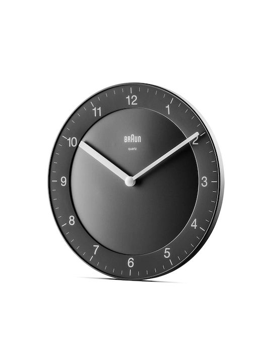 Braun BC 06 B Ρολόι Τοίχου Μεταλλικό Μαύρο Ø20cm