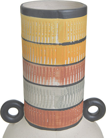 Inart Διακοσμητικό Βάζο Keramik Multicolor 15x15x25cm 1Stück