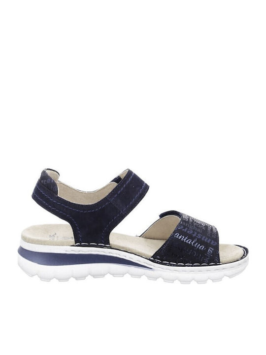 Anatomic Women's Leather Platform Shoes Navy Blue