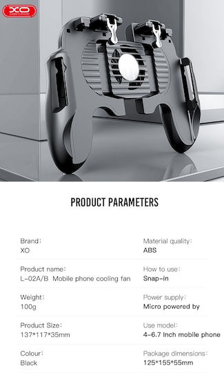 XO H6B Ενσύρματο Gamepad για Android Μαύρο