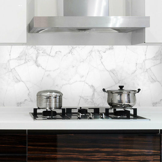 Διακοσμητικό Αυτοκόλλητο Τοίχου White Marble XL Κουζίνας / Μπάνιου 1τμχ 240x60εκ. Ango Διακοσμητικό Αυτοκόλλητο Τοίχου White Marble XL Κουζίνας / Μπάνιου 1τμχ 240x60εκ. Ango