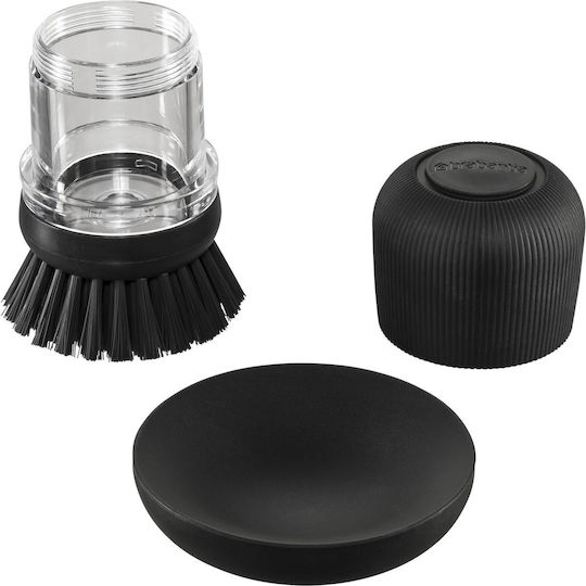 Brabantia SinkSide 302626 Plastic Cleaning Brush with Handle Dark Grey Gray