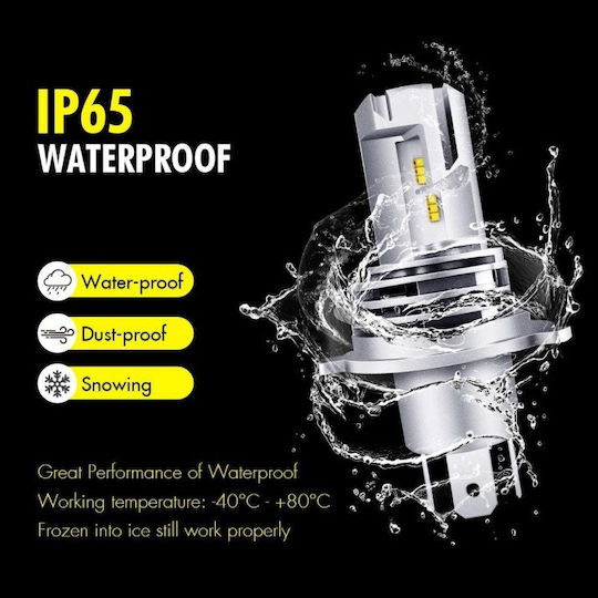 Lamps Car H4 LED 6500K Cold White 12V 50W 2pcs