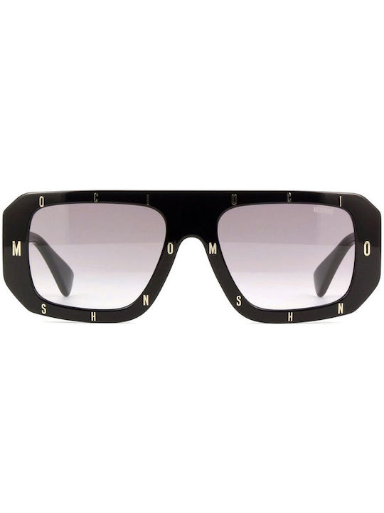 Moschino Sonnenbrillen mit Schwarz Rahmen und Gray Verlaufsfarbe Linse MOS129/S 807/9O