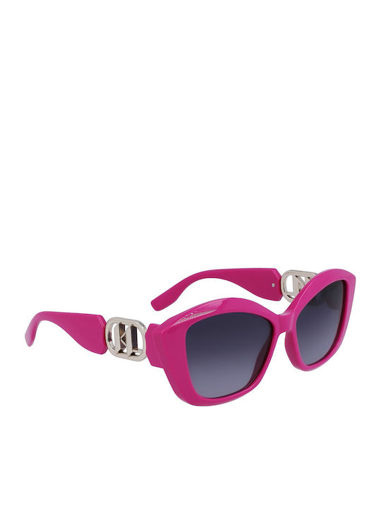Karl Lagerfeld Women's Sunglasses with Pink Plastic Frame and Gray Gradient Lens KL6102S-525