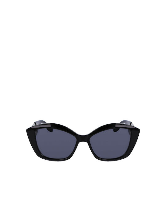 Karl Lagerfeld Sonnenbrillen mit Schwarz Rahmen und Blau Linse KL6102S-001