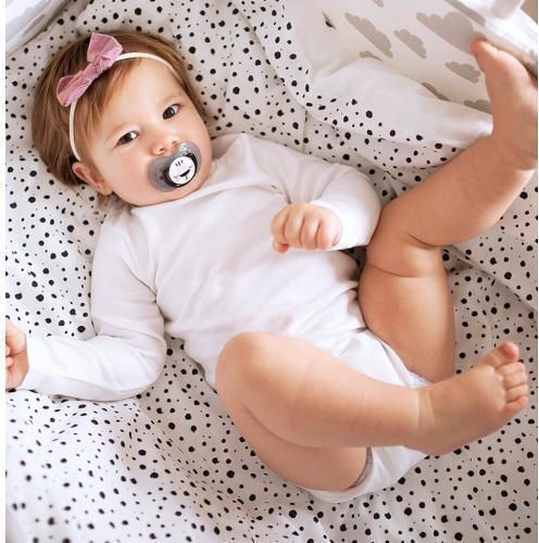Lovi Baby Πιπίλες Σιλικόνης Salt & Pepper - Γκρι - Λευκό για 3-6 μηνών 2τμχ