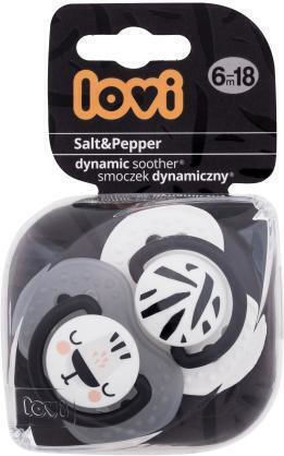 Lovi Baby Πιπίλες Σιλικόνης για 6-18 μηνών Salt & Pepper Γκρι - Λευκό 2τμχ