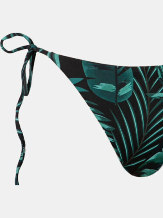 Bikini Slip mit Schnürchen Schwarz
