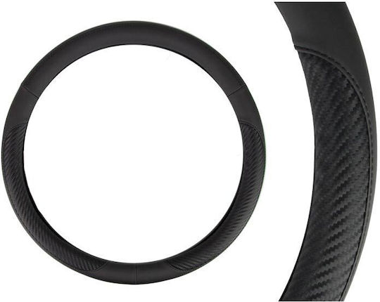 AMiO Car Steering Wheel Cover SWC-17 with Diameter 37-39cm Synthetic Black