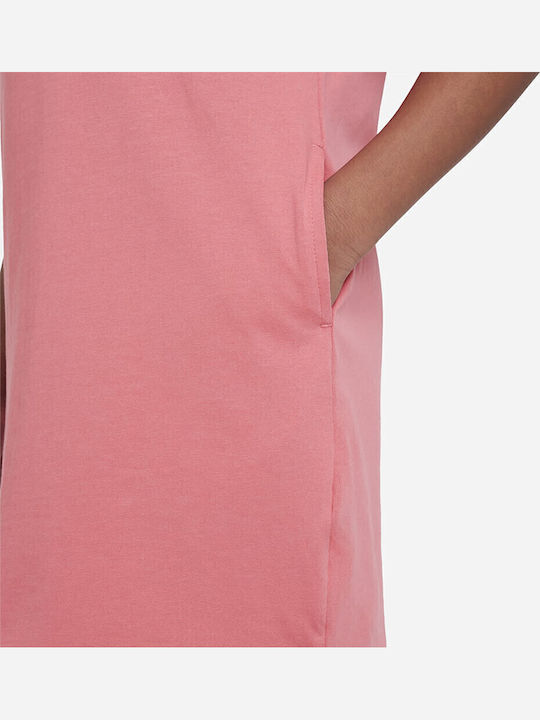 Sportswear Children's Dress Short Sleeve Coral