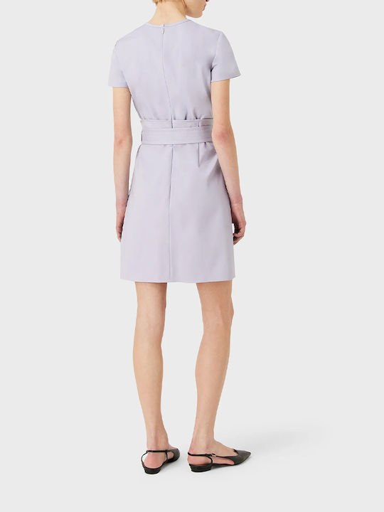 Emporio Armani Summer Business Short Sleeve Mini Dress Gray