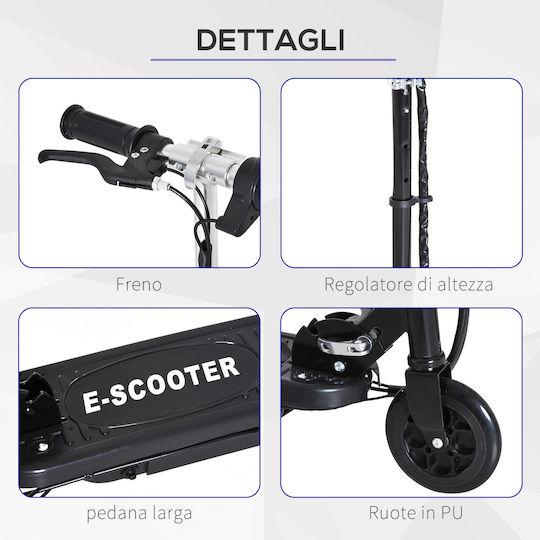 HomCom Electric Children's Scooter with 12km/h Max Speed in Black Color