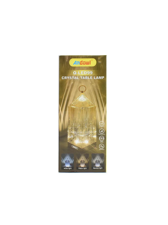 Andowl Διακοσμητικό Φωτιστικό LED Ρυθμιζόμενο Λευκό 9.5x9.5x24.5εκ.