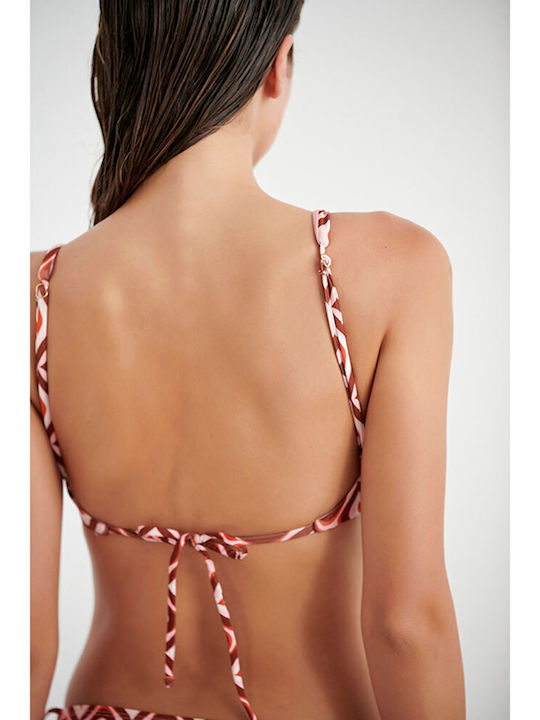 Derco Abstract Bikini Μπουστάκι Ροζ