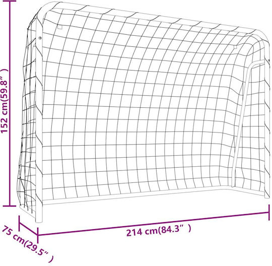 vidaXL Football Goal 214x75x152cm