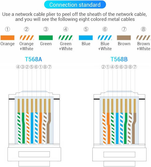 Vention RJ-45 male Connector 50pcs