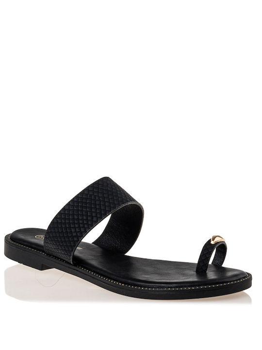 Envie Shoes Women's Flat Sandals in Black Color